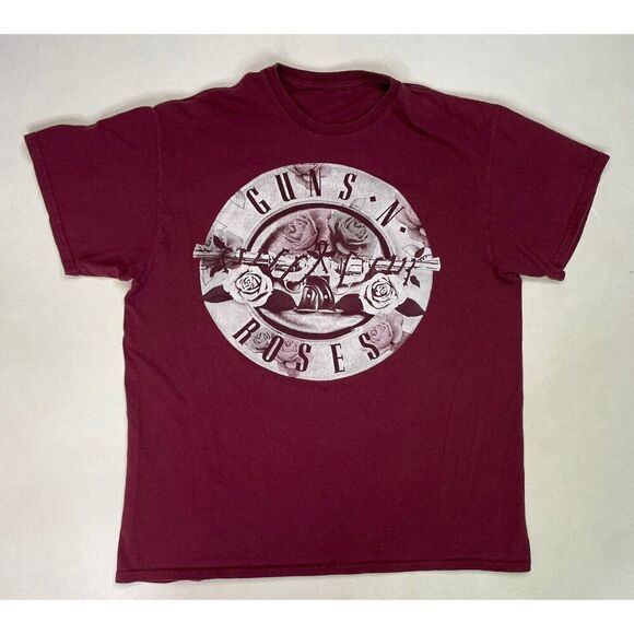 Guns N Roses Graphic T-shirt Women Large Red Short Sleeve Music - Picture 1 of 5